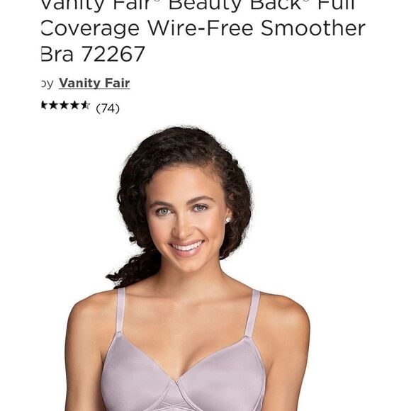 Vanity Fair Other - *NEW* VANITY FAIR BEAUTY BACK FULL COVERAGE  BACK SMOOTHING,  WIRE FREE SIZE 42D